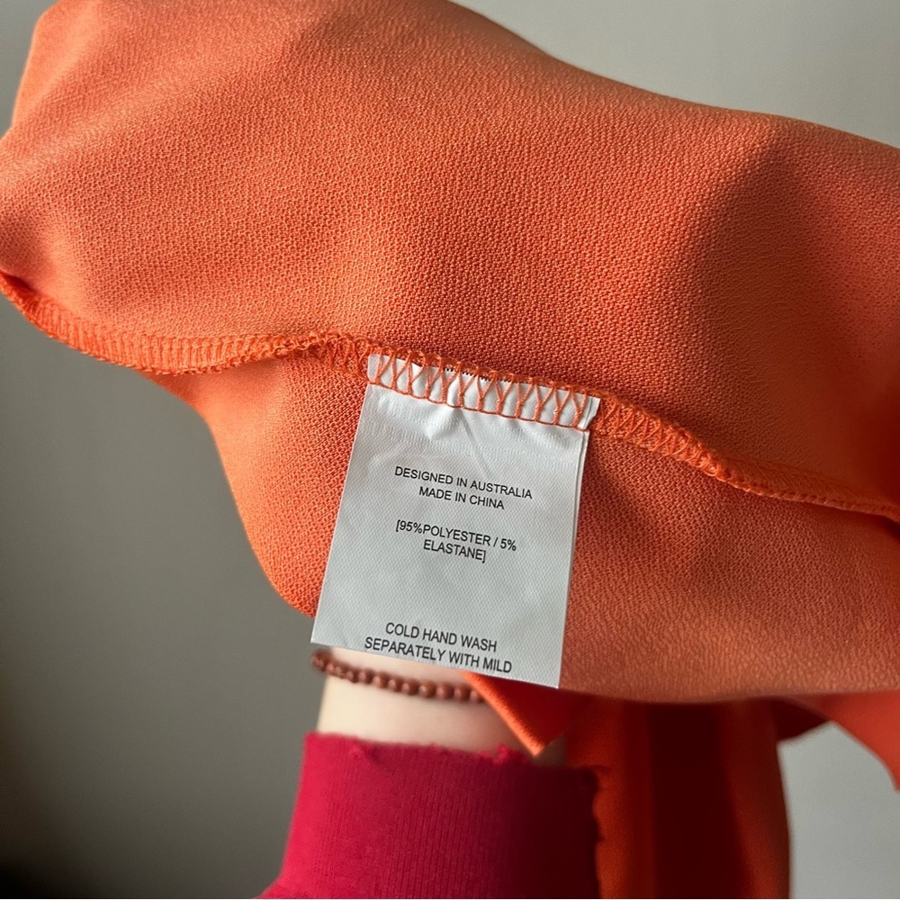 Petal & Pup Nadene Orange One Shoulder Midi Dress 6 - Picture 9 of 10